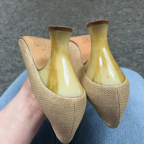 Vintage 1980s Yves Saint Laurent Rattan Heels, size 7 - Picture 9 of 12